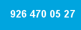 926 470 05 27 926 470 05 27